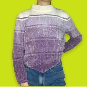 Vintage Alfred Dunner Mockneck Striped Sweater S